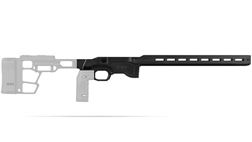 Il MDT ACC Premier GEN2 Chassis offre un forend compatto, una piattaforma stabile, un rail ARCA integrato e un'installazione semplice, ottimizzando la precisione.